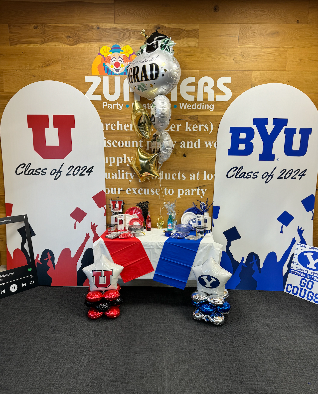 Custom BYU and U of U Party Supplies