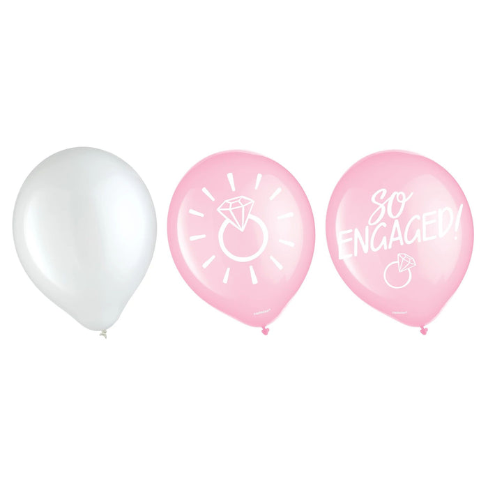 "I Do Crew" Confetti Latex Balloons 12" | 6 ct