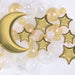 Moon & Stars Foil Balloon Accent Kit - White Gold