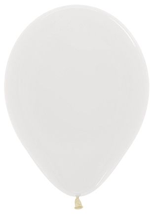 Single inflated 18-inch clear latex balloon