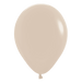 Single inflated 11-inch White Sand color latex balloon