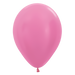 Single inflated 11-inch Pearl Fuchsia color latex balloon