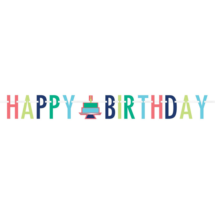 Modern Birthday Letter Banner, 12' | 1 ct