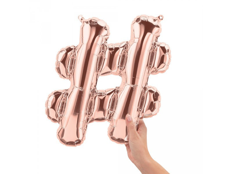 Air Filled Rose Gold Mylar Letter Balloon, 16" | 1 ct