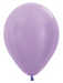 Single inflated 11-inch Pearl Lilac color latex balloon