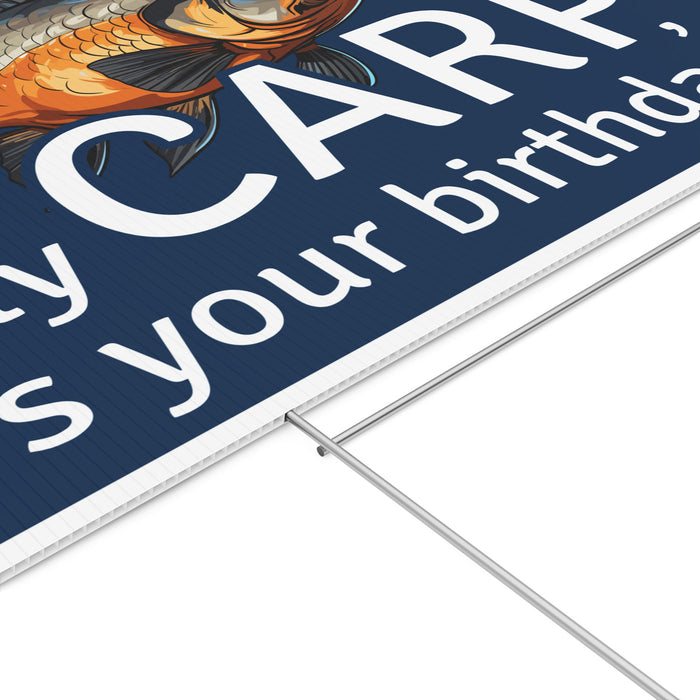 Holy CARP It's Your Birthday Yard Sign 24" x 18" | 1 ct