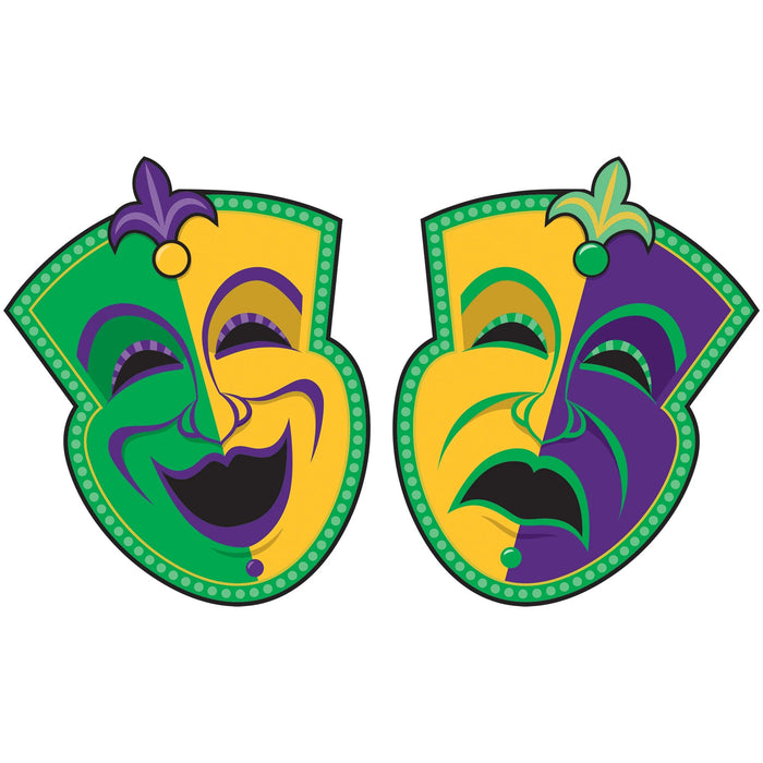 Mardi Gras Double Sided Theatre Mask Cutout |