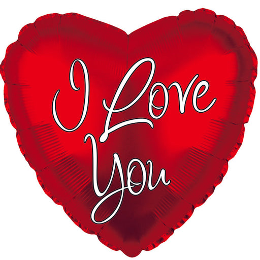 I Love You Inspired Script Mylar Balloon, 18"