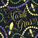 Mardi Gras Beaded Necklaces Lunch Napkins | 16 ct