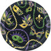 Mardi Gras Beaded Necklace Dessert Plates, 7" | 8 ct