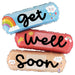 Cheerful Get Well Soon Bandages SuperShape Mylar Balloon, 34"