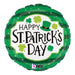 A 18 inch St. Patrick's Day Stripes Mylar Balloon.