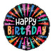 Colorful Birthday Sparkles Mylar Balloon, 18"