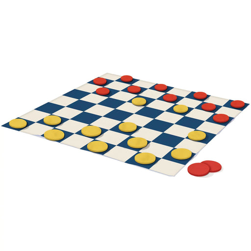 A 25 Piece Giant Checkers Game Set.