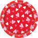 Valentine's Fluttering Hearts Dessert Plates, 7" | 8 ct