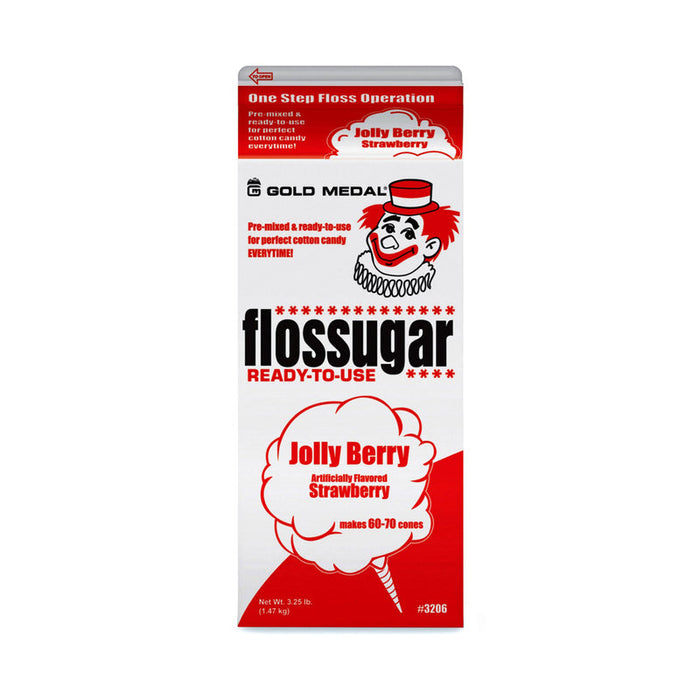 Jolly Berry Strawberry Floss Sugar, 3.25 lbs | 1ct