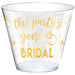 "This Party's Gone Bridal" Plastic Tumblers 9oz | 30ct