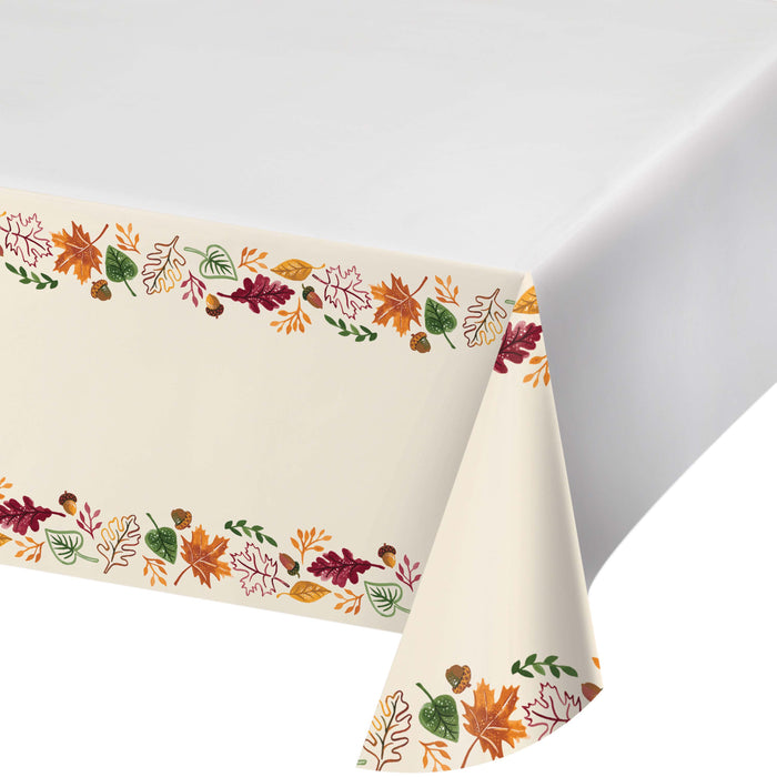 Thanksgiving Fall Festivities Paper Table Cover 96" x 54" | 1 ct