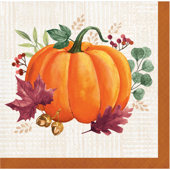  A Thanksgiving Harvest Wishes Beverage Napkin.