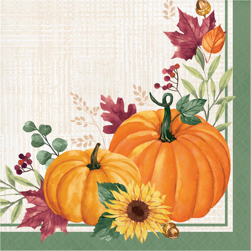 A Thanksgiving Harvest Wishes Lunch Napkin.