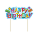 Block Bash Happy Birthday Cake Topper | 1 ct