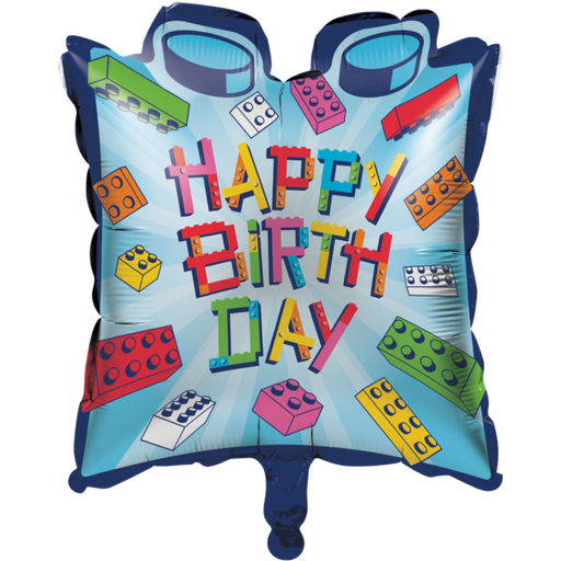 Block Bash Happy Birthday SuperSize Mylar Balloon 26" | 1 ct