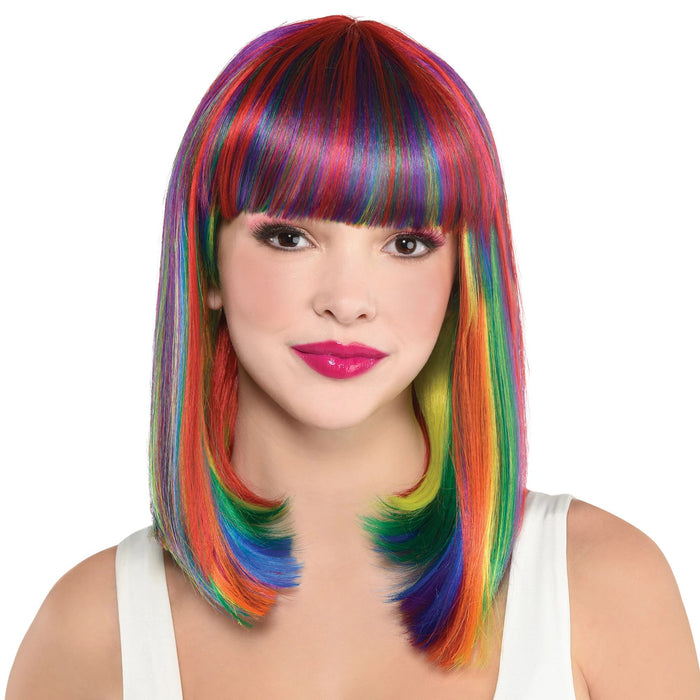 Rainbow Long Bob Wig | 1ct