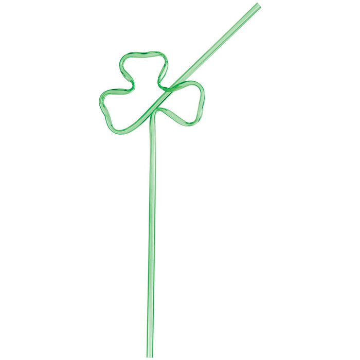 Celebrate St. Patrick's Day with our Shamrock Straw! Made for one-time use and includes one straw per pack. Perfect for adding a touch of holiday cheer to any drink. Cheers to a lucky and festive day with our St. Patrick's Day Shamrock Straw!