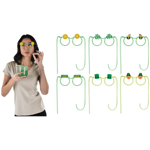 These St. Patrick's Day Funny Straw Glasses are a perfect accessory for any celebration. With a set of 6, you can share the fun with your friends and family. These glasses will surely add a touch of humor to your festive gathering.