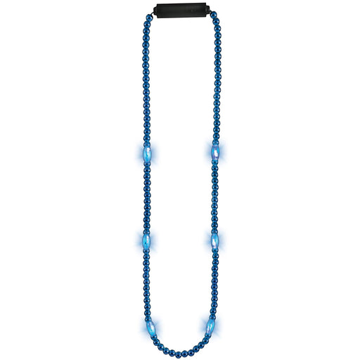 A 34-inch Light-Up LED Blue Bead Necklace