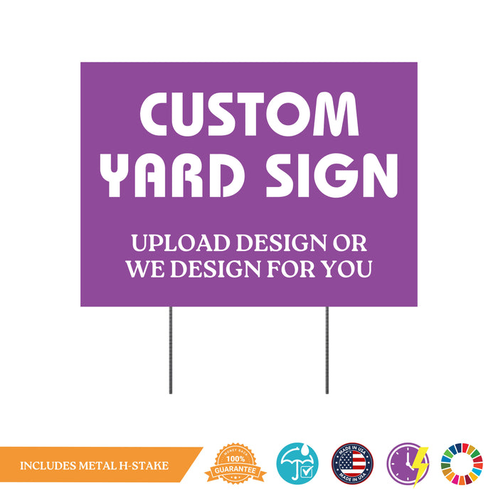 Custom Yard Sign With H Stake | 1 ct