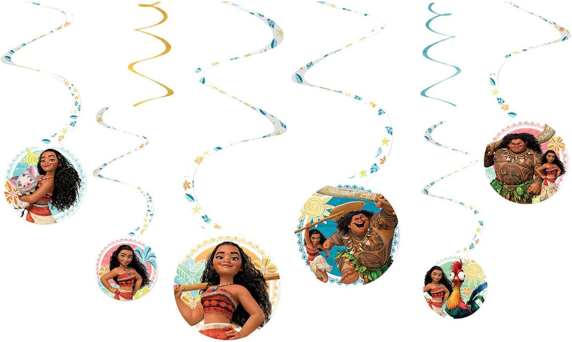 Moana Swirl Decorations | 8 pcs