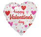 A Valentine's Dangling Hearts Satin Luxe Heart Shaped Mylar Balloon.