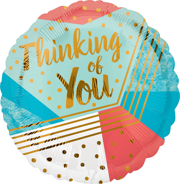 Thinking Of You Geometric Mylar Balloon 17" | 1ct