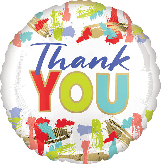 Thank You Painted Mylar Balloon 18" | 1ct