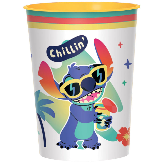 Stitch Plastic Party Favor Cup, 16 oz. | 1 ct