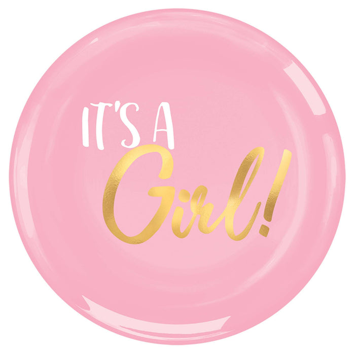 It's A Girl Plastic Plates 7.5 ' | 20ct