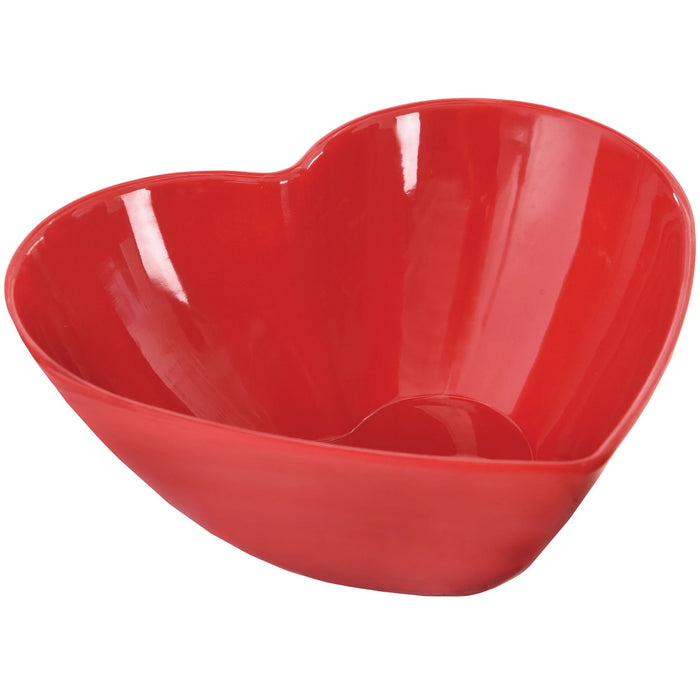 A 7 inch Valentine's Heart Shaped Melamine Bowl.