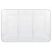 A white 9 inch by 14.2 inch Rectangular Sectional Platter.