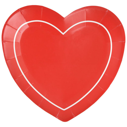 A 9-inch Valentine's Heart Shaped Plate.  Comes in a package of 10.