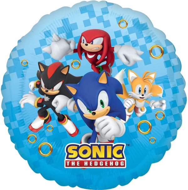 A 17-inch Sonic The Hedgehog 2 Mylar Balloon.