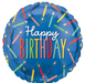 Birthday Candles Mylar Balloon, 18"