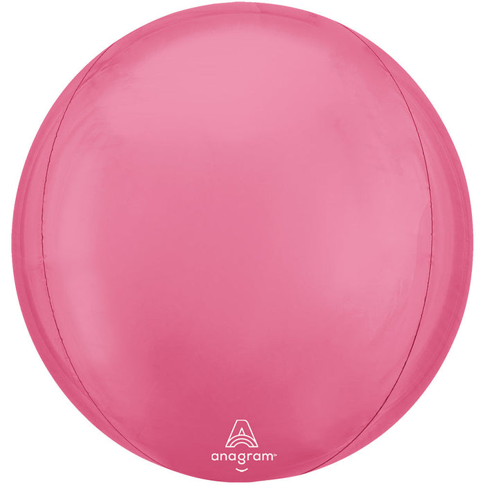 Orbz Balloon, 15" - Vibrant Pink