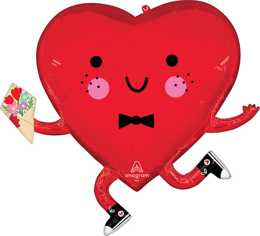 A 28-inch Valentines Happy Heart Guy Supershape balloon.