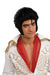 A guy dressed up in an Elvis costume featuring the Elvis Wig