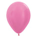 Inflated Pearl Fuchsia color latex balloon