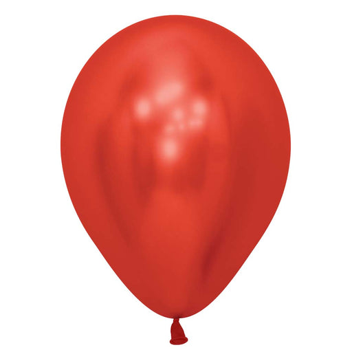 Single inflated 11-inch Reflex Crystal Red color latex balloon