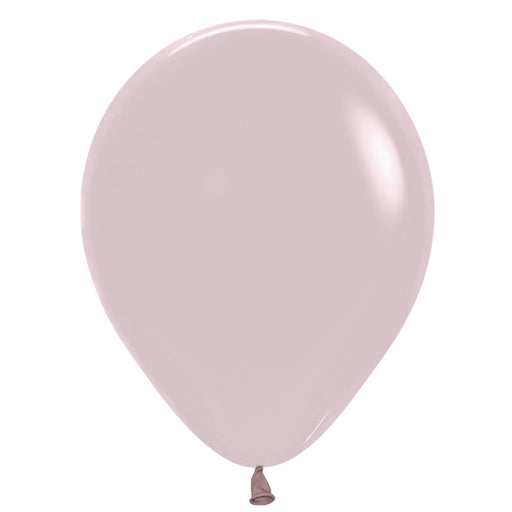 Inflated Dusk Rose color latex balloon