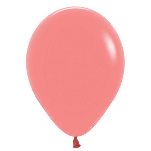 Inflated Tropical Coral color latex balloon