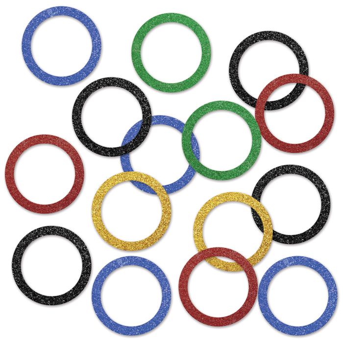 Sports Party Rings Deluxe Sparkle Confetti 2" | 1 ct